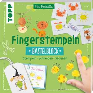 Fingerstempeln. Bastelblock de Pia Pedevilla