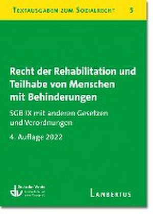 Recht der Rehabilitation und Teilhabe behinderter Menschen de Deutscher Verein für öffentliche und private Fürsorge e. V.