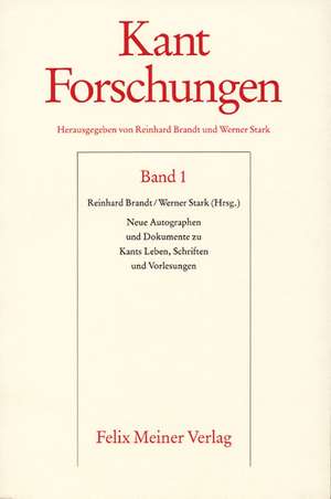 Kant - Forschungen I de Reinhard Brandt