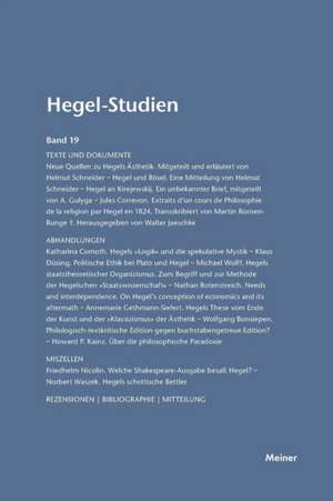 Hegel-Studien Band 18 (1983): Thomas Von Aquin Und Die Scholastik de Friedhelm Nicolin