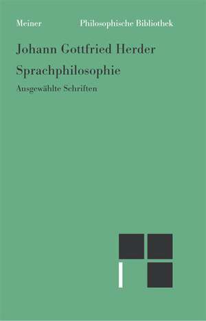 Sprachphilosophie de Johann Gottfried Herder