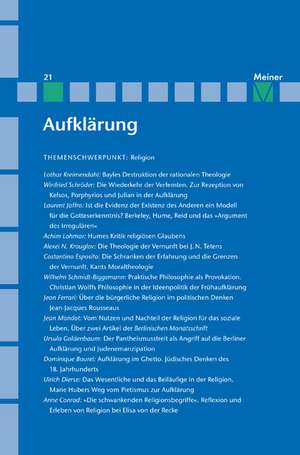 Religion im Zeitalter der Aufklärung de Lothar Kreimendahl