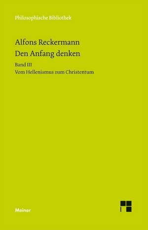 Den Anfang denken de Alfons Reckermann