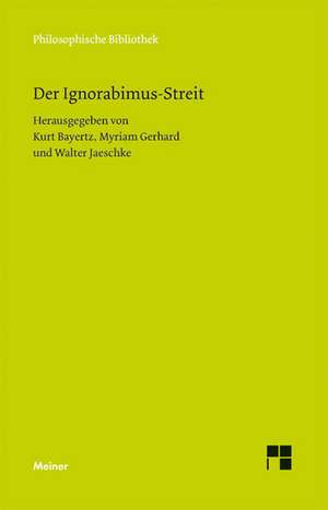 Der Ignorabimus-Streit de Walter Jaeschke