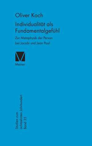 Individualitat ALS Fundamentalgefuhl: Martin Heidegger Und Roman Jakobson de Oliver Koch