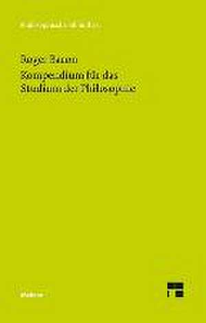 Kompendium für das Studium der Philosophie de Roger Bacon