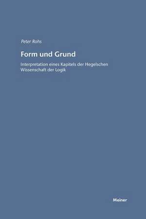 Form und Grund de Peter Rohs