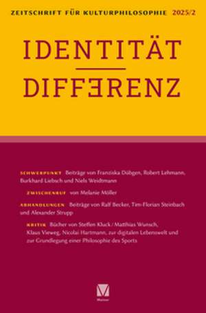 Identität/Differenz de Ralf Becker