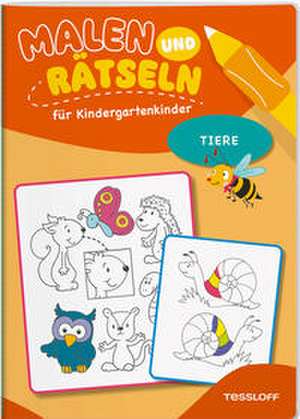 Malen und Rätseln für Kindergartenkinder. Tiere de Nadja Schwendemann