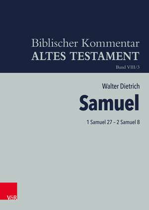 1 Samuel 27 2 Samuel 8: Einbanddecke de Walter Dietrich