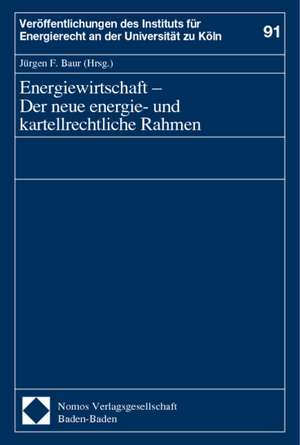 Energiewirtschaft - Der neue energie- und kartellrechtliche Rahmen de Jürgen F. Baur