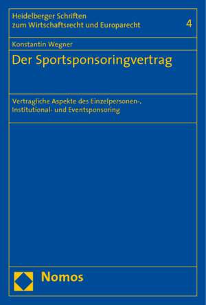 Der Sportsponsoringvertrag de Konstantin Wegner