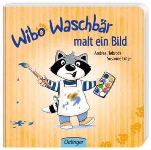 Wibo Waschbär malt ein Bild de Susanne Lütje