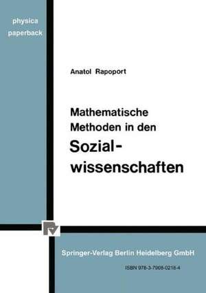 Mathematische Methoden in den Sozialwissenschaften de A. Rapoport