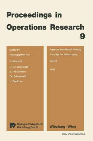 Vorträge der Jahrestagung 1979 / Papers of the Annual Meeting 1979 de J. Schwarze