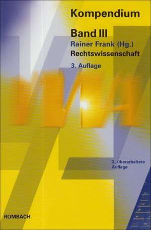 VWA Kompendium 3. Rechtswissenschaft de Rainer Frank