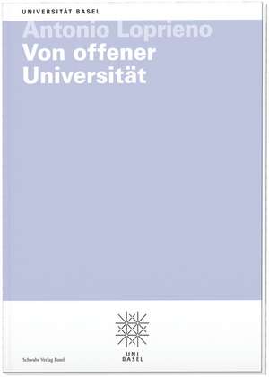 Von offener Universität de Antonio Loprieno