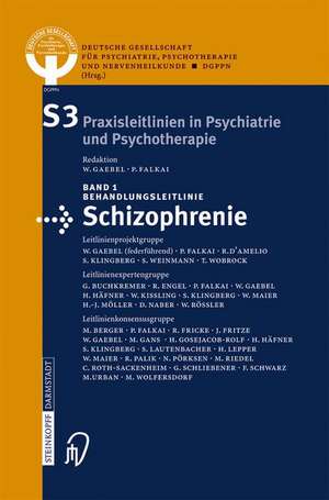 Behandlungsleitlinie Schizophrenie de Deutsche Gesellschaft für Psychiatrie, Psychotherapie und Nervenheilkunde