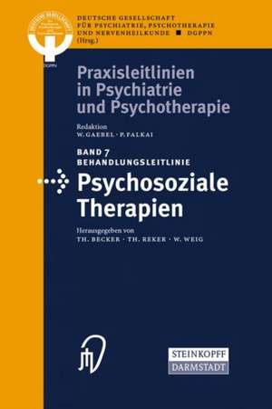 Behandlungsleitlinie Psychosoziale Therapien de T. Becker