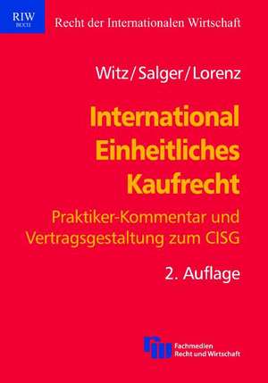 International Einheitliches Kaufrecht de Wolfgang Witz