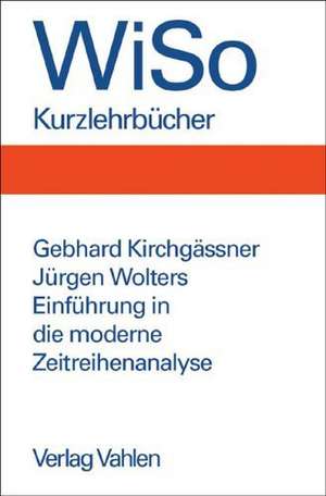 Einführung in die moderne Zeitreihenanalyse de Gebhard Kirchgässner