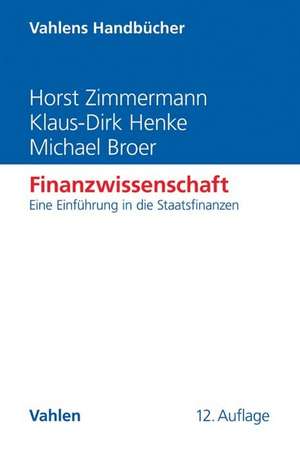 Finanzwissenschaft de Horst Zimmermann