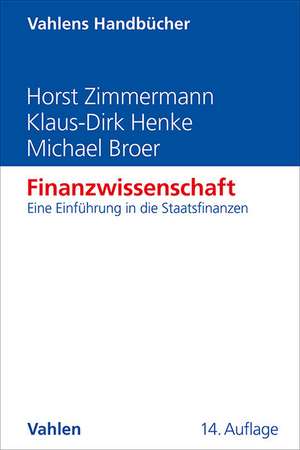 Finanzwissenschaft de Horst Zimmermann