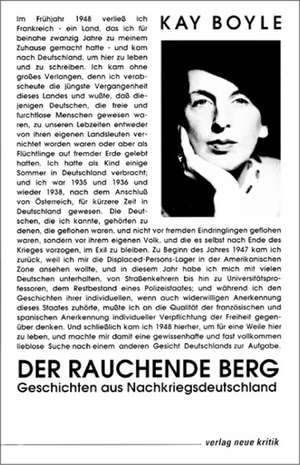 Der rauchende Berg de Kay Boyle