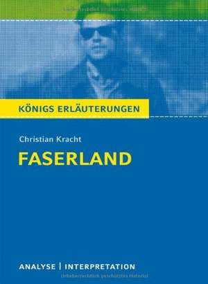 Faserland Textanalyse und Interpretation zu Christian Kracht de Christian Kracht