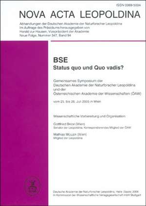 BSE - Status quo und Quo vadis? de Gottfried Brem