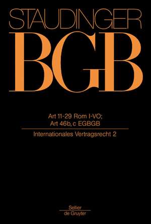 Art 11-29 Rom I-VO; Art 46 b, c EGBGB: (Internationales Vertragsrecht 2) de Ulrich Magnus