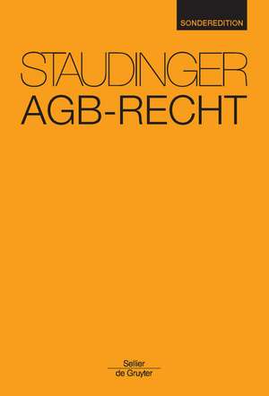 AGB-Recht: Staudinger Sonderedition de Michael Martinek