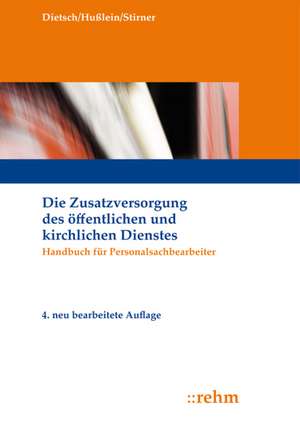 Die Zusatzversorgung des öffentlichen und kirchlichen Dienstes de Walter Dietsch