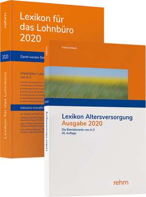 Buchpaket Lexikon für das Lohnbüro und Lexikon Altersversorgung 2020 de Wolfgang Schönfeld