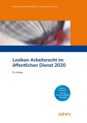 Lexikon Arbeitsrecht im öffentlichen Dienst 2020 de Martin Krömer