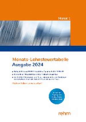 Monats-Lohnsteuertabelle 2024