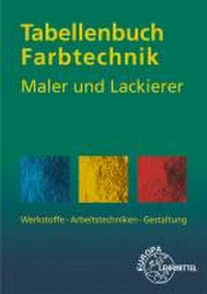 Tabellenbuch Farbtechnik Maler und Lackierer de Helmut Sirtl