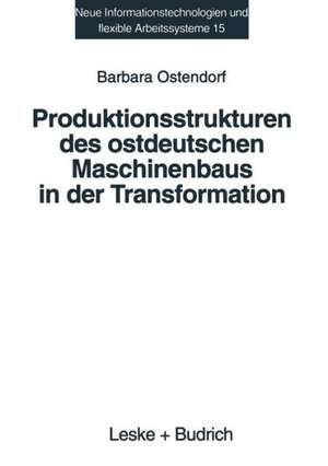 Produktionsstrukturen des ostdeutschen Maschinenbaus in der Transformation: Eine empirische Analyse de Barbara Ostendorf