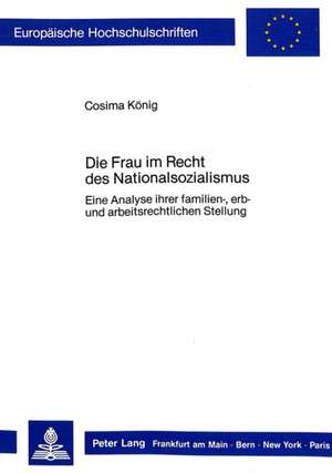 Die Frau Im Recht Des Nationalsozialismus