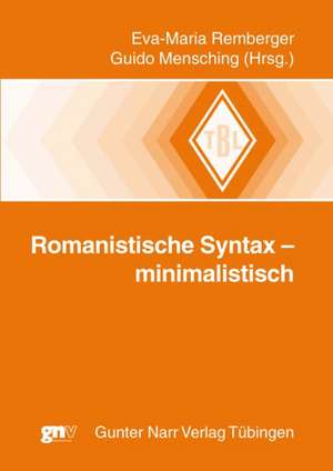 Romanistische Syntax - minimalistisch de Eva-Maria Remberger