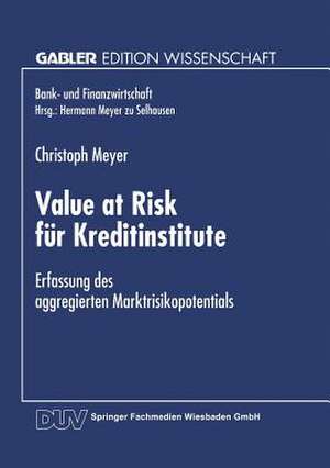 Value at Risk für Kreditinstitute: Erfassung des aggregierten Marktrisikopotentials de Christoph Meyer