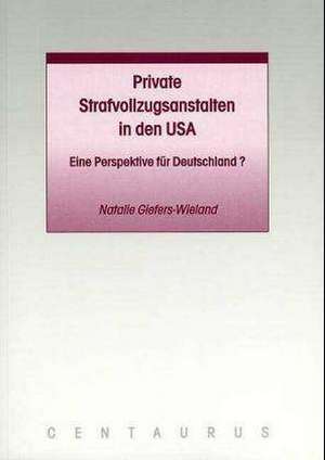 Private Strafvollzugsanstalten in den USA: Eine Perspektive für Deutschland? de Natalie Giefers-Wieland