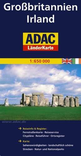 ADAC LänderKarte Großbritannien, Irland 1:650 000