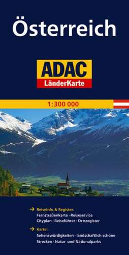 ADAC LänderKarte Österreich 1 : 300 000