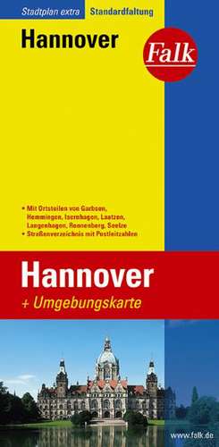 Falk Stadtplan Extra Standardfaltung Hannover 1 : 20 000