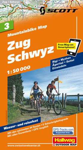 MTB-Karte 03 Zug - Schwyz 1:50.000