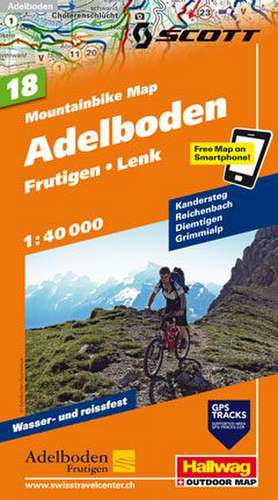 Mountainbike-Karte 18 Adelboden 1 : 40 000