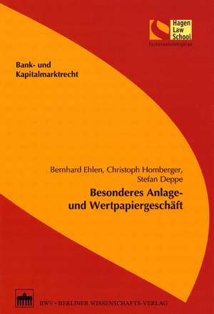 Besonderes Anlage- und Wertpapiergeschäft de Bernhard Ehlen