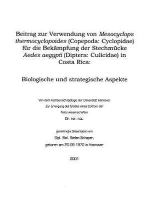 Beitrag zur Verwendung vo Mesocyclopsthermocyclopoides de Stefan Schaper