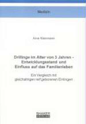 Drillinge im Alter von 3 Jahren - Entwicklungsstand und Einfluss auf das Familienleben de Arne Kleinmann